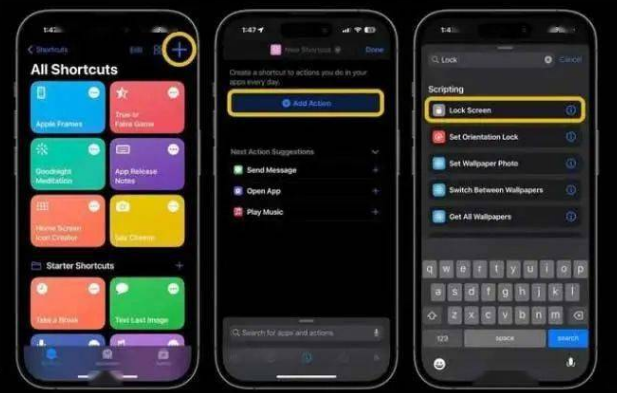 河间苹果14锁屏维修店分享iPhone14升级iOS16.4后如何创建锁屏快捷方式 