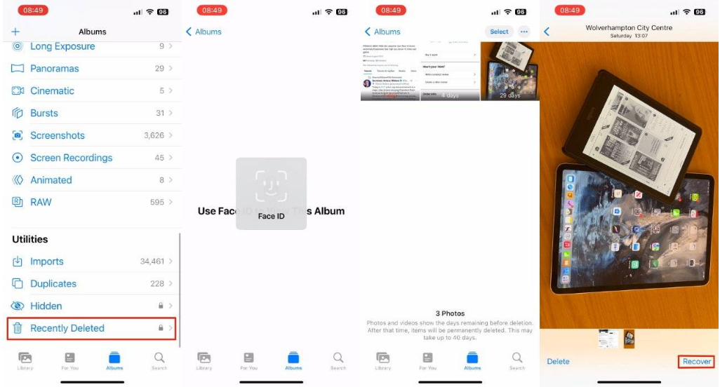 河间苹果14维修分享 iPhone14 上恢复已删除的照片 