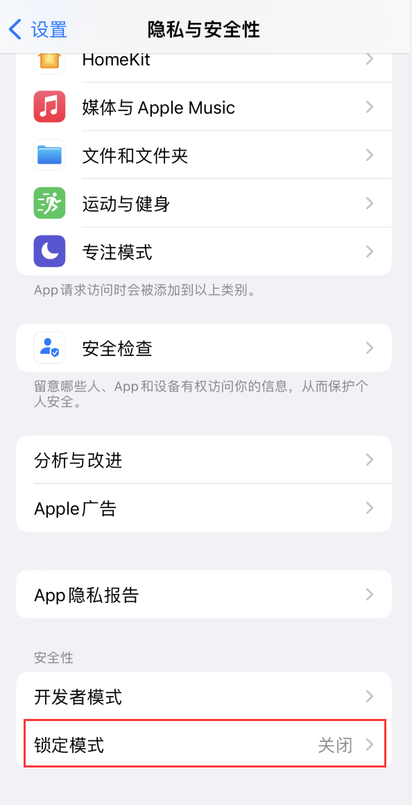 河间苹果手机维修分享iOS 16 “锁定模式”是什么 