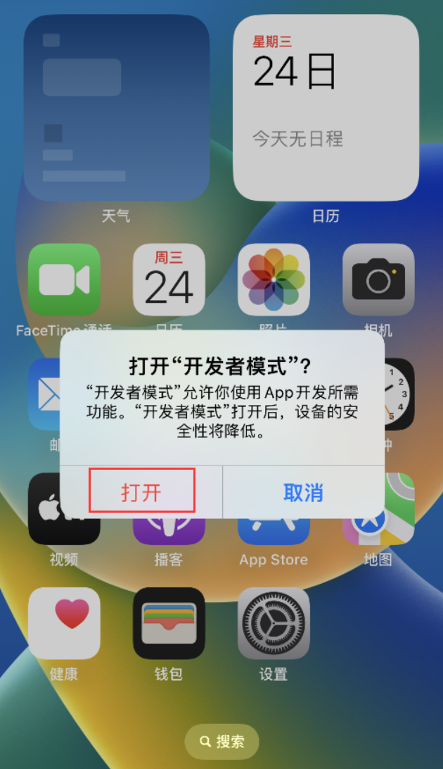 河间苹果手机维修分享如何打开开发者模式 